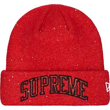 Supreme New Era® Metallic Arc Beanie Hats Red | MY144WY