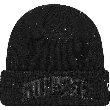 Supreme New Era® Metallic Arc Beanie Hats Black | MY146RW