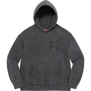 Supreme Overdyed S Logo Hooded Sweatshirts Black | MY278YU