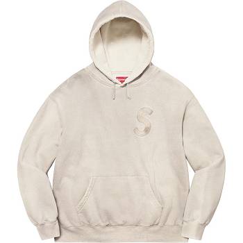 Supreme Overdyed S Logo Hooded Sweatshirts White | MY279UT