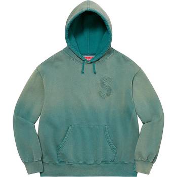 Supreme Overdyed S Logo Hooded Sweatshirts Navy | MY280IS