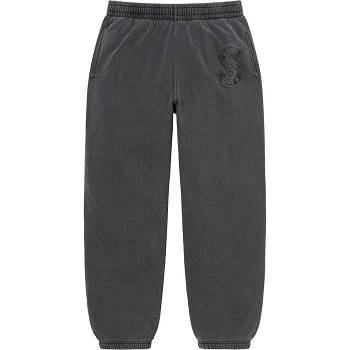 Supreme Overdyed S Logo Sweatpant Pants Black | MY403QZ