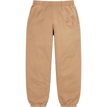 Supreme Overdyed S Logo Sweatpant Pants Brown | MY405EX