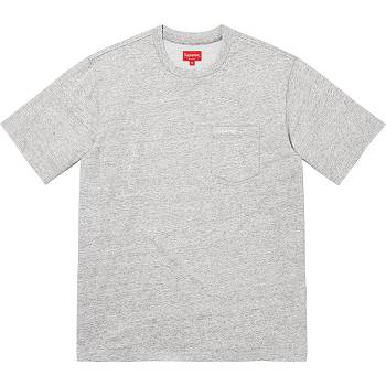 Supreme S/S Pocket Tee Sweaters Grey | MY319XF