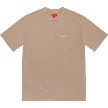 Supreme S/S Pocket Tee Sweaters Khaki | MY317LH