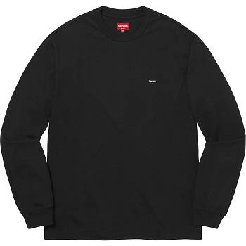 Supreme Small Box L/S Tee Sweaters Black | MY342KI