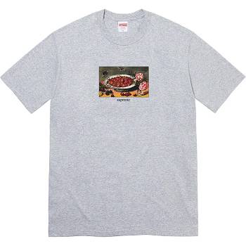 Supreme Strawberries Tee T Shirts Grey | MY249EX