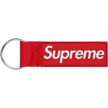 Supreme Webbing Keychain Accessories Red | MY183GL